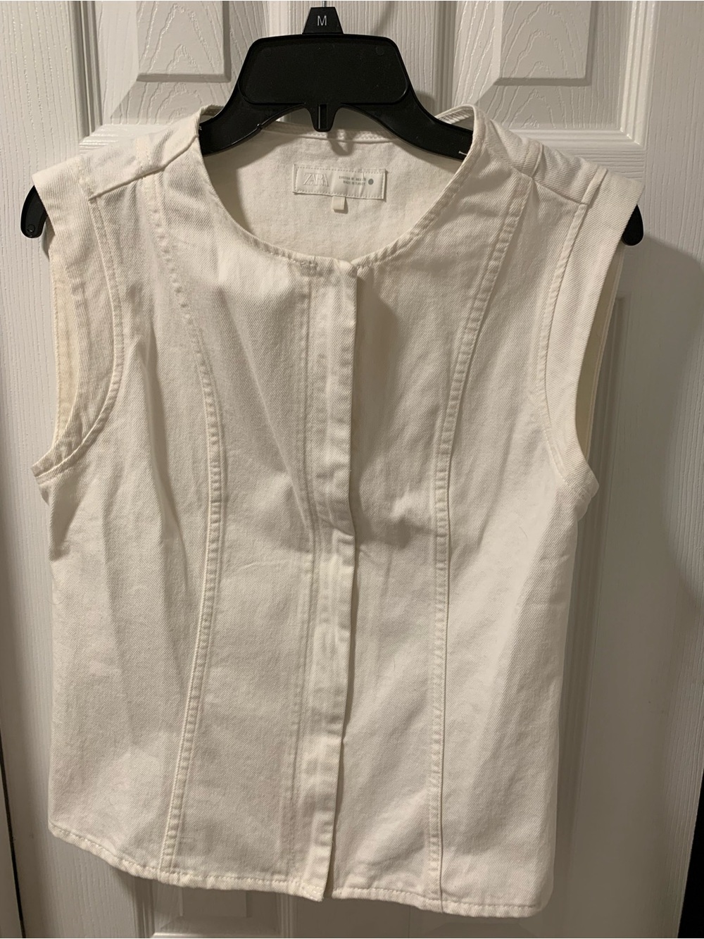 Zara Cream Denim Vest